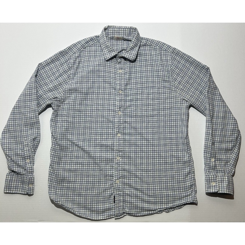 Faherty Shirt Mens Size XL Grey Plaid Movement Button Down Featherweight Flex
